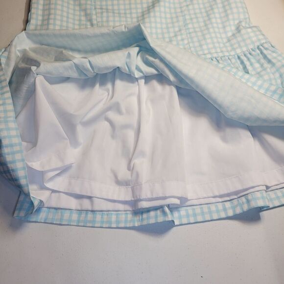 Brooke Wright Lucy Dress LIMITED COLLECTION Light Blue White Check Gingham - Picture 14 of 14